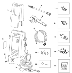 Main Unit (80018158) Diagram and Parts List for 020654A-00  Briggs and Stratton Pressure Washer